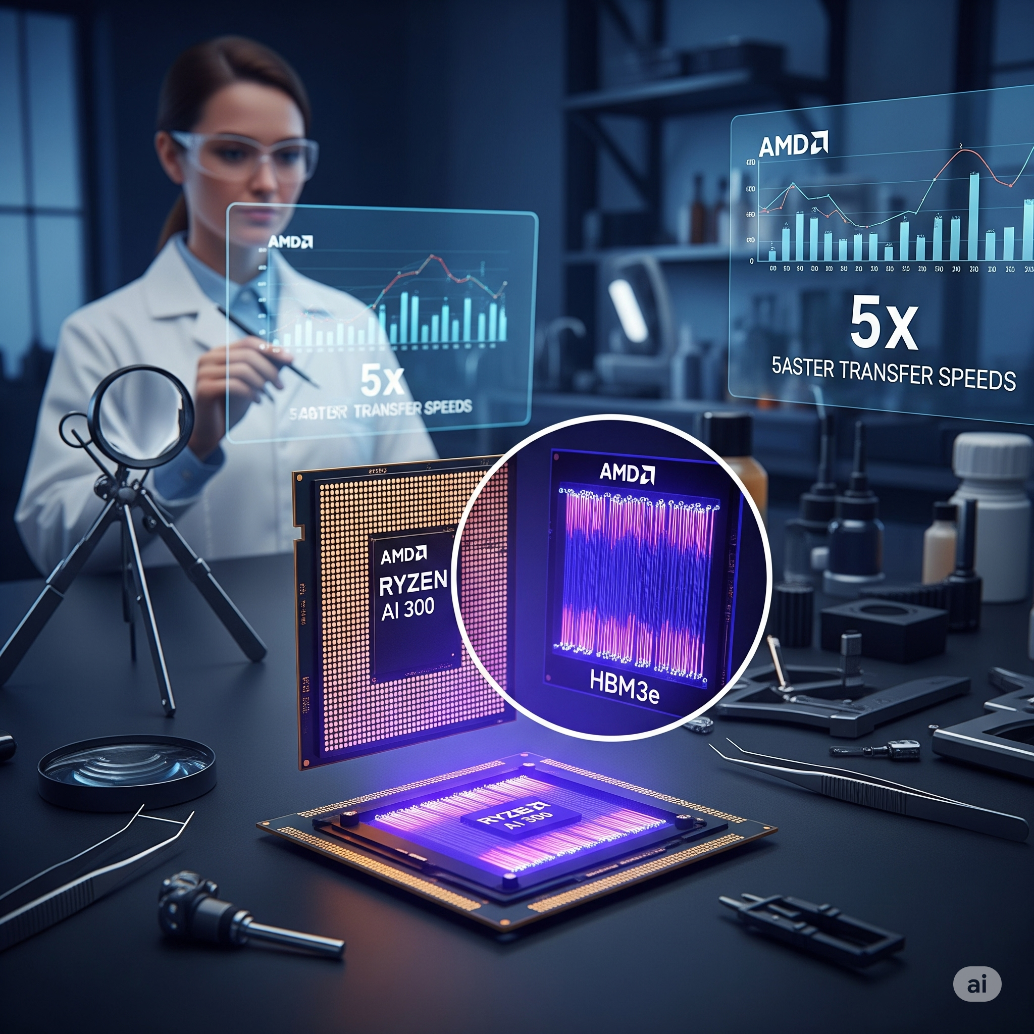 AMD Revela Processador para IA com Memória HBM Integrada